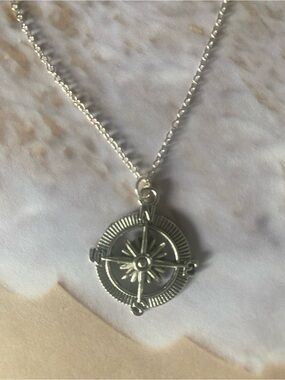 Rose Compass Pendant Necklace